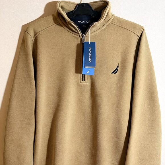 Nautica Navtech Quarter-Zip Cotton Knit Sweater  size: M - Picture 6 of 8